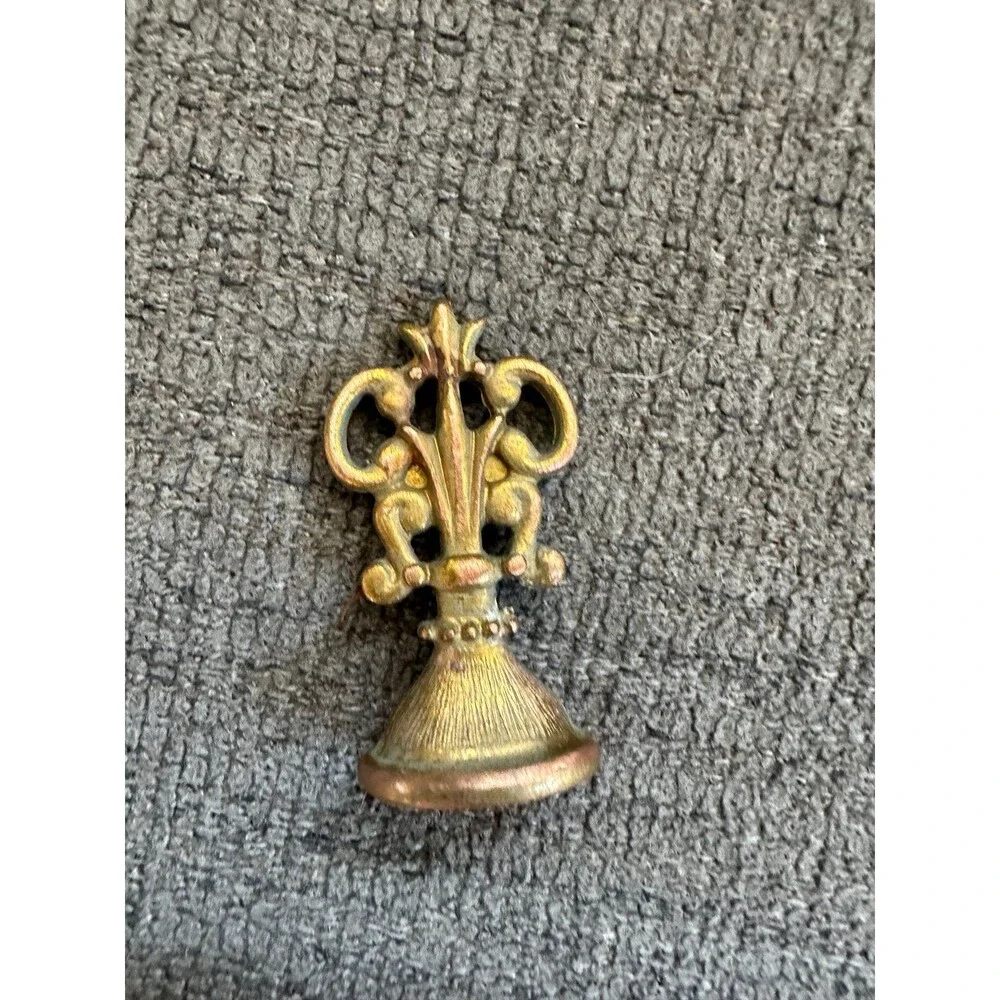 Vintage Collectable Rustic Brass Seal Stamp SWAK Aged Patina Tarnished Charm
